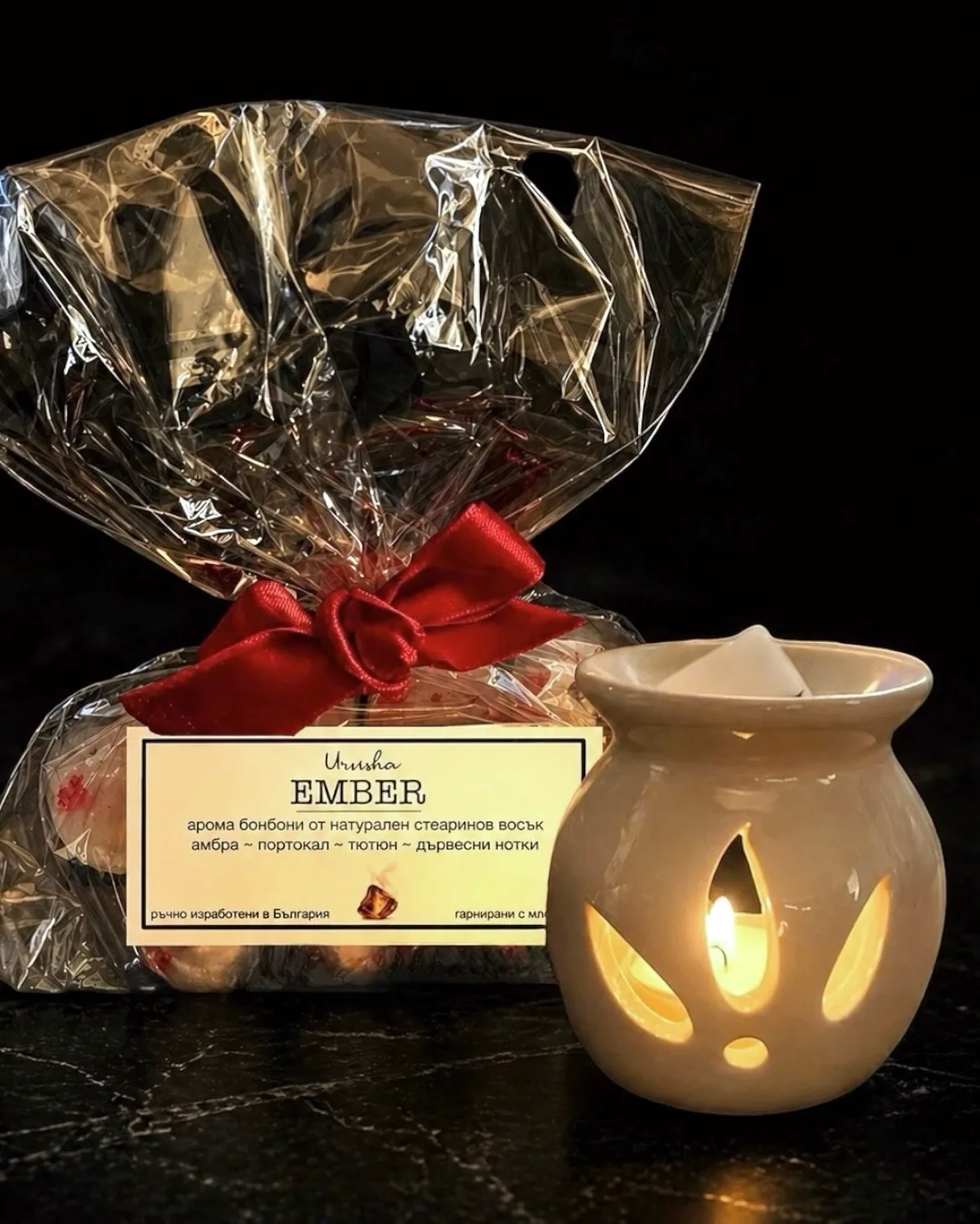 Ароматни бонбони EMBER с керамична арома лампа